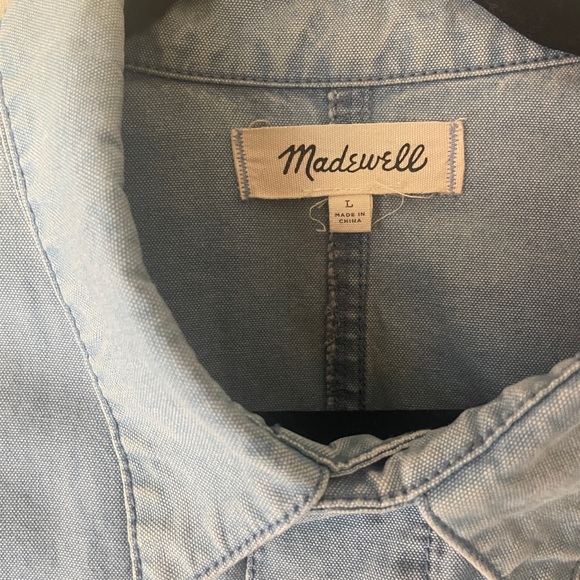 Madewell Chambray Denim Chore Coat L - Picture 2 of 5
